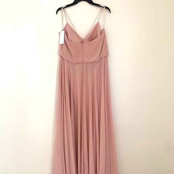 Jenny Yoo BHLDN Inesse Blush Pink Bridesmaid Flowy Dress 14 - Picture 8 of 11